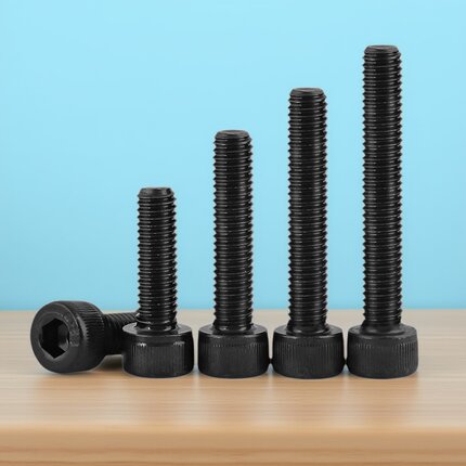 M1.5M3.5M7*1非标12.9级高强度全牙杯头内六角螺丝发黑圆柱头螺栓
