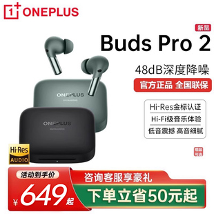 OPPO一加Buds 降噪蓝牙耳机音乐游戏运动耳机 Pro2真无线入耳式