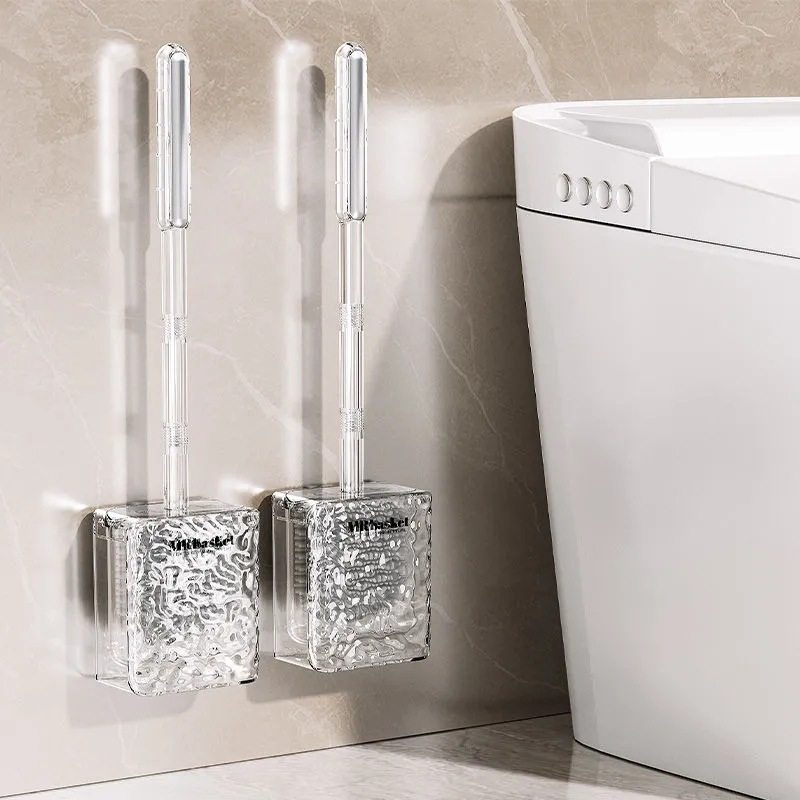 马桶刷家用无死角免打孔厕所刷子卫生间轻奢挂墙硅胶蹲坑清洁神器