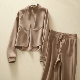 韩系穿搭高级现 LULU露露瑜伽直筒裤 Ayako休闲运动套装 女春秋新款