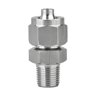 不锈钢304快拧锁母直通终端接头阳螺纹高端好品质软管锁紧式快接