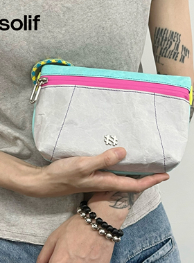 solifBBFlash多巴胺斜挎包自行车头包户外骑行简约百搭撞色男女新