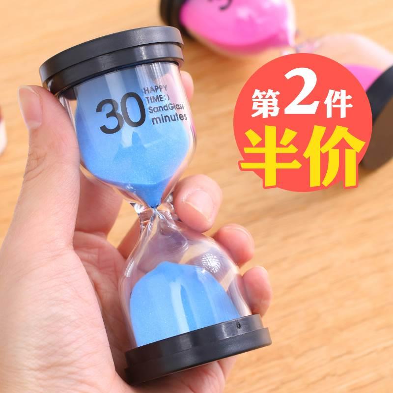 沙漏计时器儿童刷牙防摔30/3分钟十分钟时间流沙瓶漏斗摆件塑料10 家居饰品 装饰摆件 原图主图