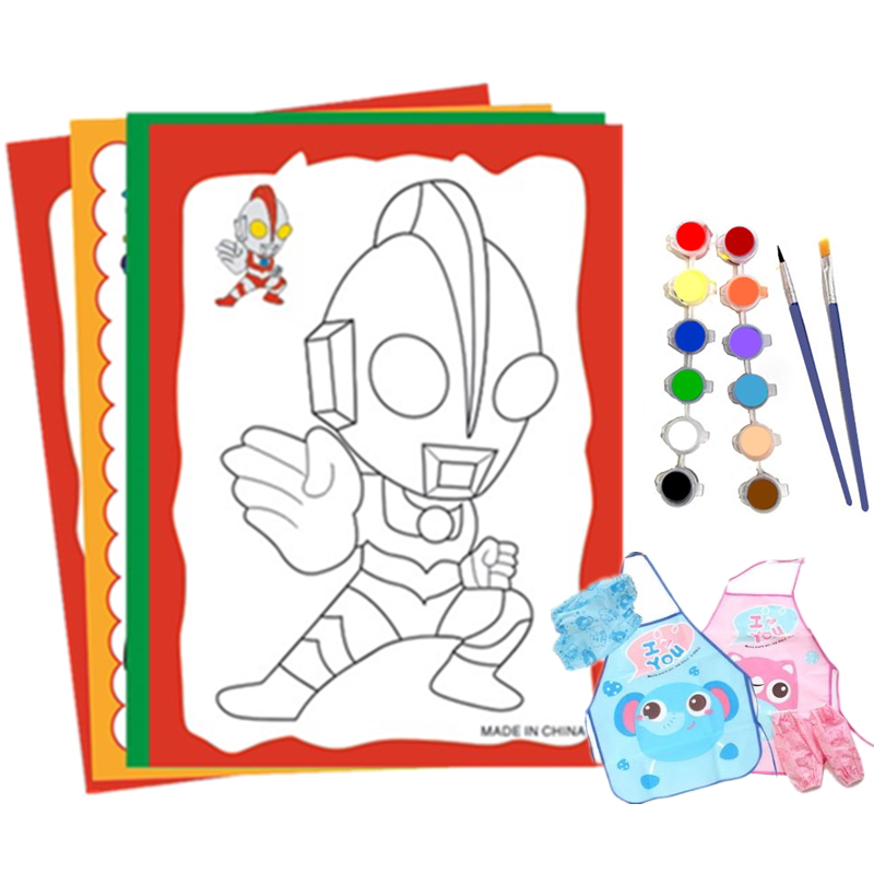 数字油画diy儿童卡通简单手工涂鸦填色填充丙烯油彩画画2024新款