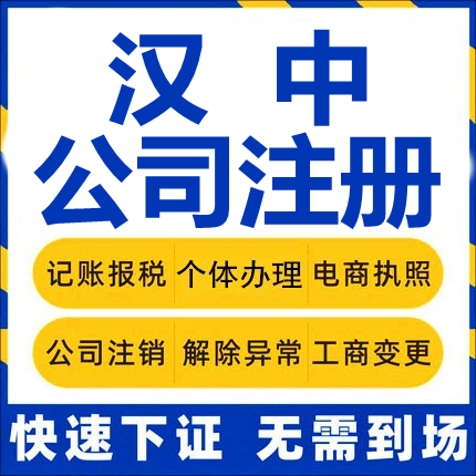 汉中公司注册城固洋县西乡勉县宁强工商营业执照代办注销变更