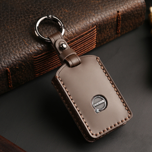 适用xc60沃尔沃s90钥匙套真牛皮xc90汽车V60保护EX30包壳扣xc40