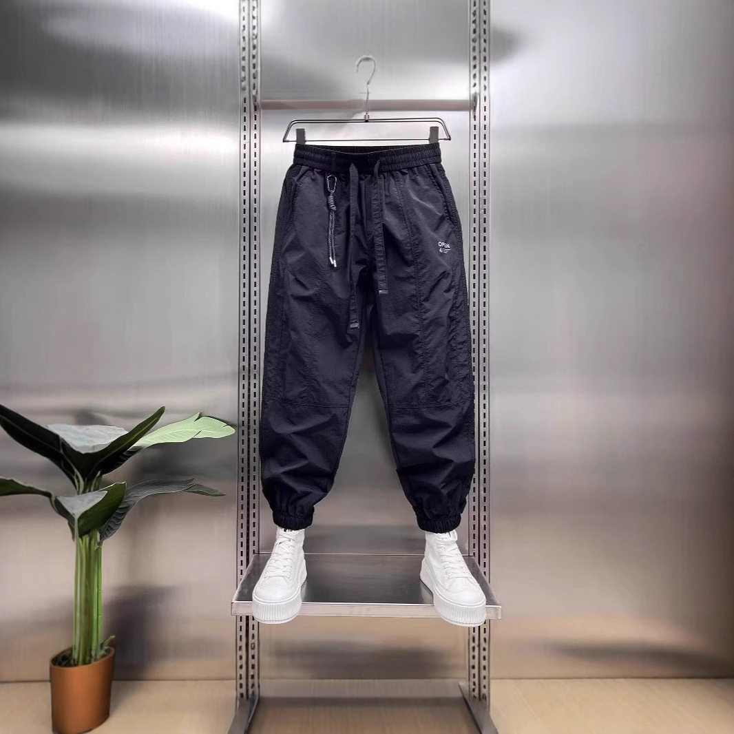 春季新款时髦帅气工装裤潮流宽松男裤九分裤休闲裤新款运动哈伦裤