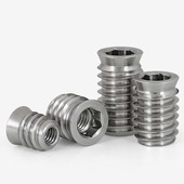 304不锈钢沉头内外牙螺母内六角家具实木预埋带介螺帽m3M4M5M6