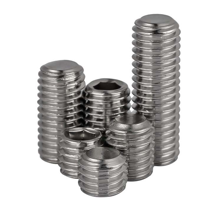 304不锈钢平端紧定机米无头内六角顶丝螺丝钉1.6M2M3M4M5M6M10M24