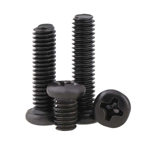 黑色圆头十字螺丝镀镍加硬