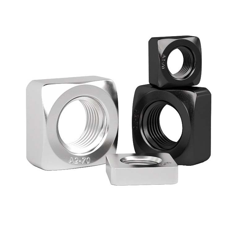 黑色304不锈钢四方螺帽螺母