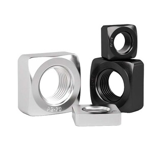 黑色304不锈钢四方螺帽螺母方帽四角方型201螺丝帽M3M4M5M6M8-M12