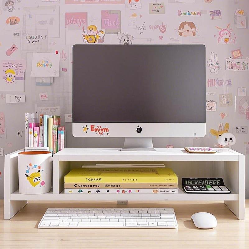 办公室置物架电脑增高架工位收纳架宿舍笔记本抬高支架屏幕托架