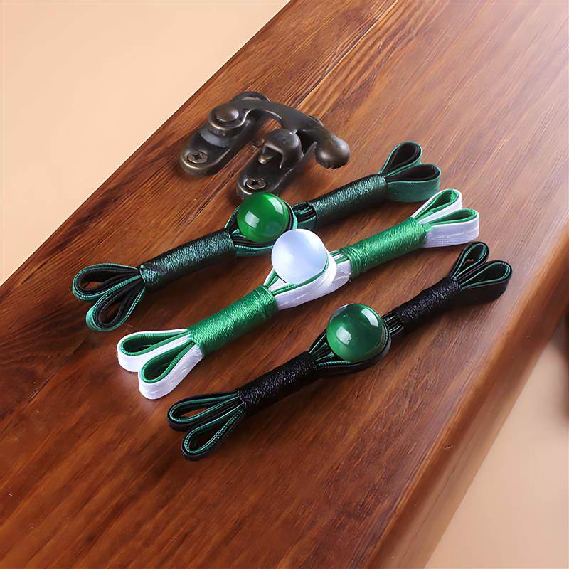 盘扣新中式旗袍扣子精致衣服饰辅料收腰燕尾玉珠一字扣唐装固定