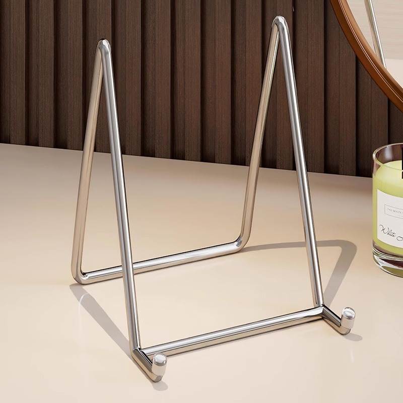 不锈钢相框支架家用客厅桌面装饰摆台支撑托架极简风画框相框支架