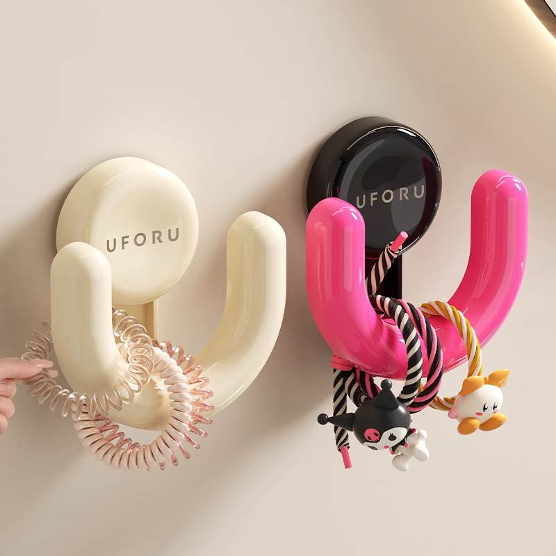 德国卫生间发圈头绳皮筋发箍抓夹收纳神器挂钩壁挂浴室挂墙吸盘置