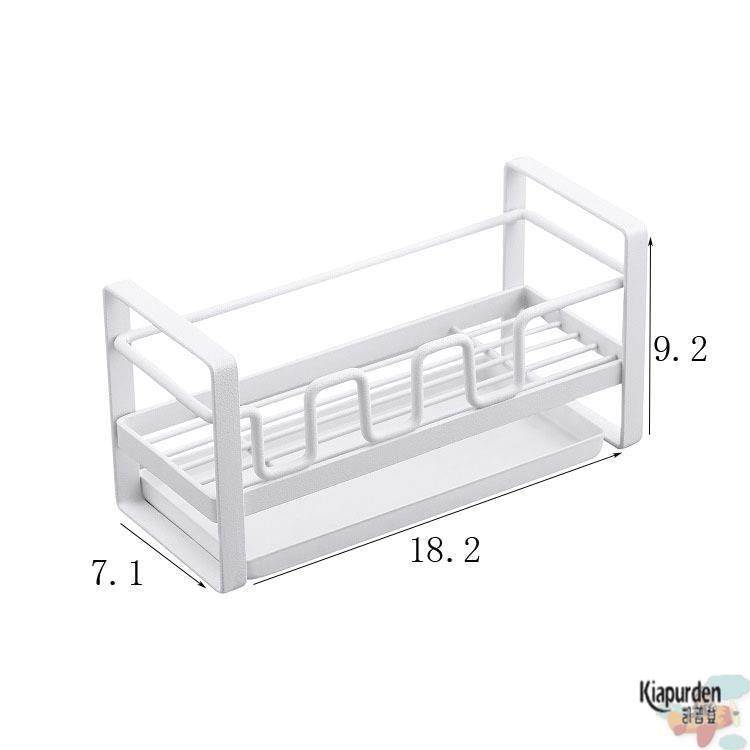 日式的厨房沥水收纳架海绵清洁抹布架水槽水池桌面收纳置物架极窄