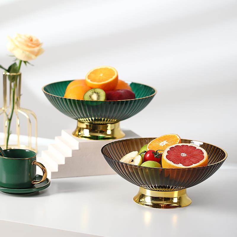 高端水果盘家用2021新款客厅茶几轻奢零食盘网红创意精致干果盘