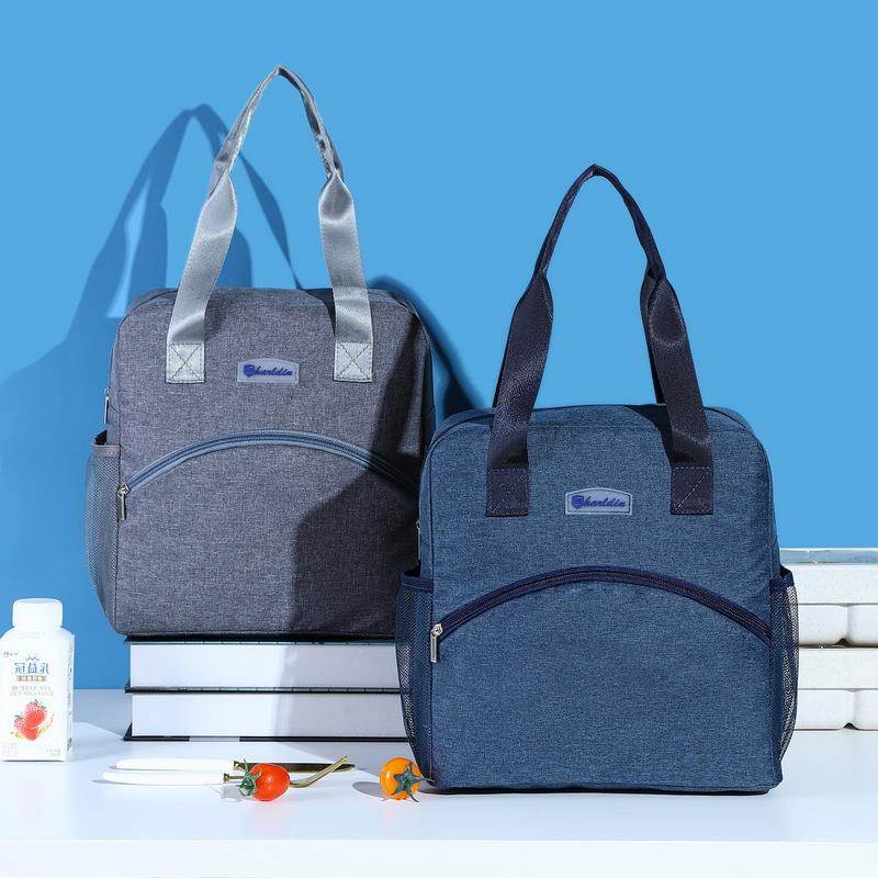 饭盒手提包保温袋便当袋子带饭大号饭兜上班族提包手拎加厚冰包定