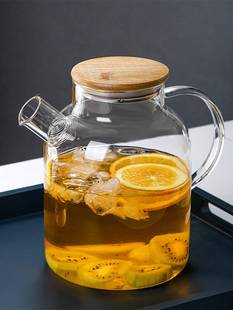 冷水壶玻璃耐高温家用食品级凉水茶壶大容量果茶壶凉白开水杯套装