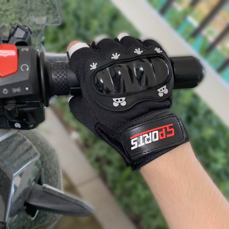 5-12岁儿童自行车手套平衡车轮滑单杠运动骑行防护半指防滑男孩