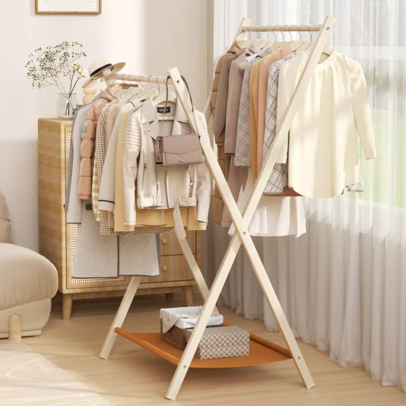 折叠晾衣架落地家用学生宿舍卧室内晒挂架子阳台置物简易凉衣服杆