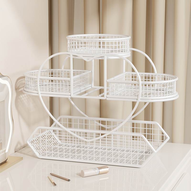 轻奢化妆品收纳盒梳妆台置物架子桌面口红护肤品卫生间浴室洗手台