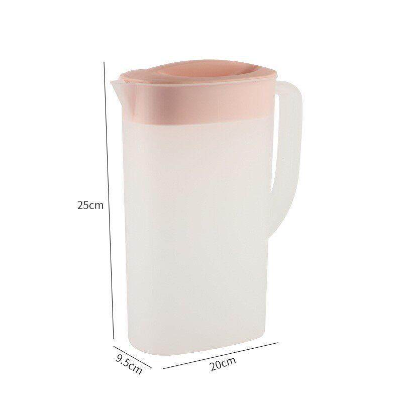 大容量凉水壶家用日式冰箱PP塑料壶白开水高温花茶果汁带盖扎壶