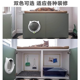 宠物猫门洞猫咪狗双向自由进出板安装出入猫门用品门上开狗洞猫洞