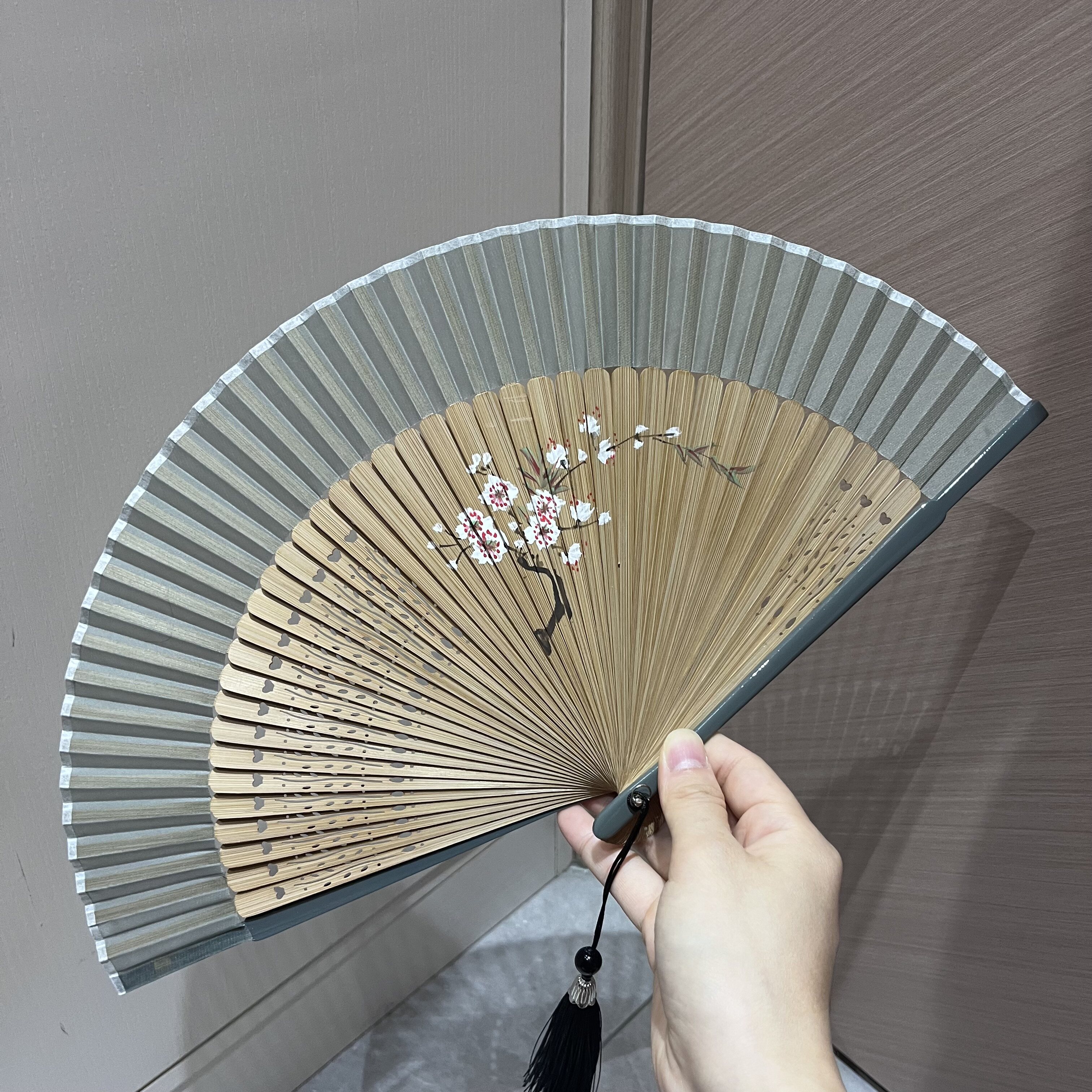 古典手绘折扇女式随身便携夏季旗袍小巧扇子中国风汉服雪纺日用扇