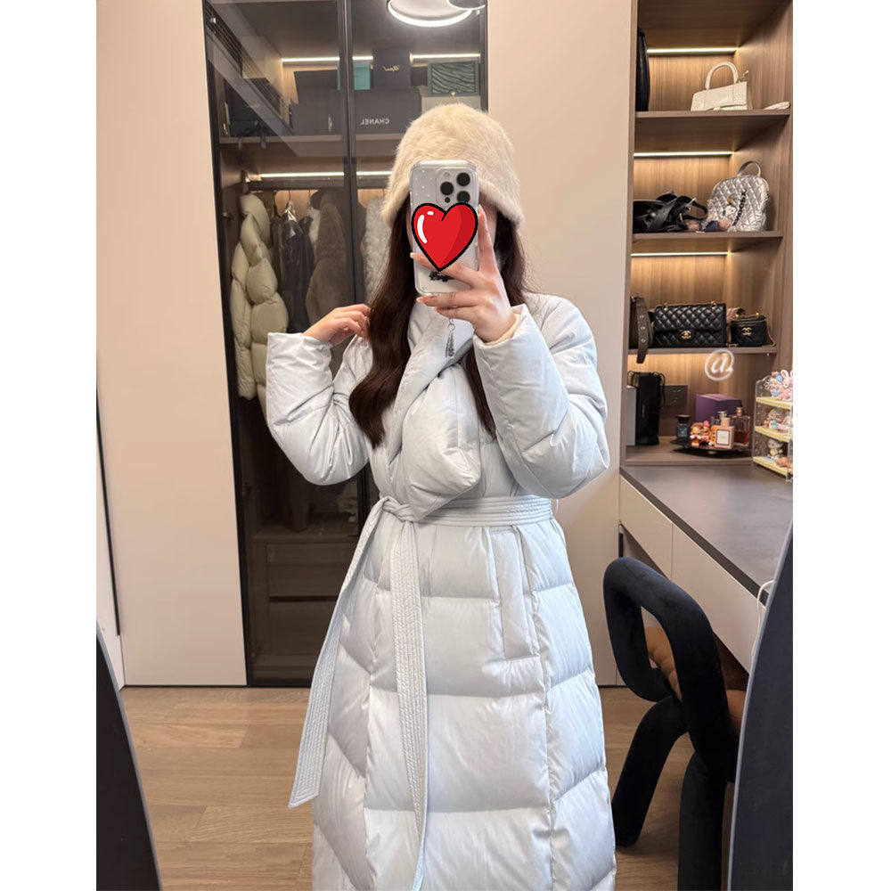 巴黎冬雪新款高级感中长