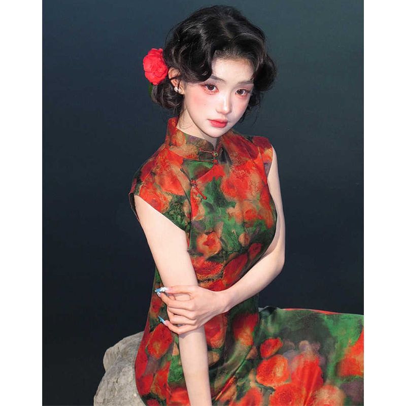 新中式连衣裙女2025新款高端精致国风名媛修身显瘦气质改良旗袍裙