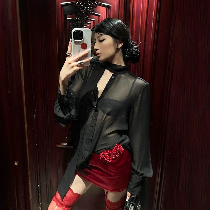 气质御姐风性感辣妹透视