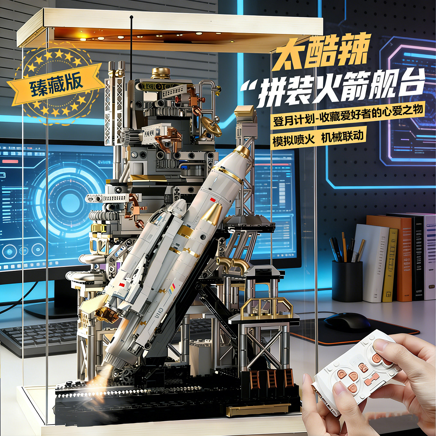 2026航天电动喷雾火箭队男孩玩具