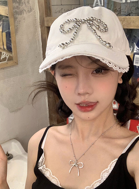金属bella风~蝴蝶结棒球帽