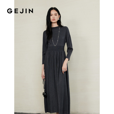 新品羊毛长袖针织连衣裙