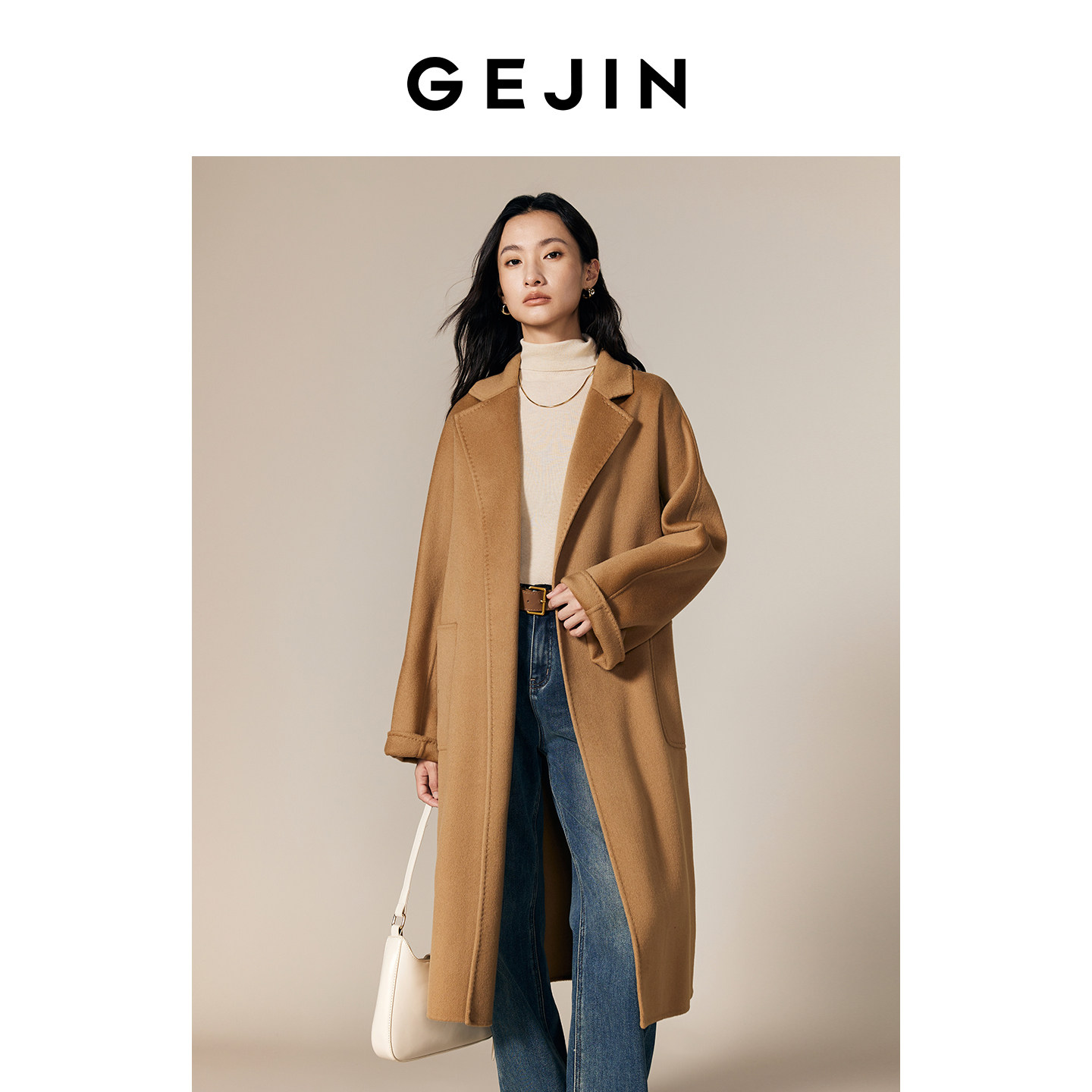 歌锦高端100高支羊毛双面呢大衣轻奢高品质外套女士长款过膝上衣,女装/女士精品,风衣,淘宝优惠券,粉丝福利购,淘宝优惠卷