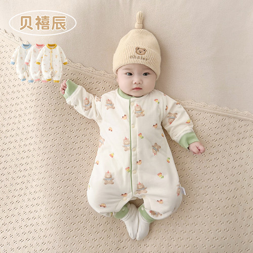 60g夹棉婴儿加厚保暖连体衣