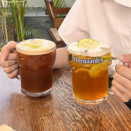 玻璃水果茶杯带把莫吉托杯