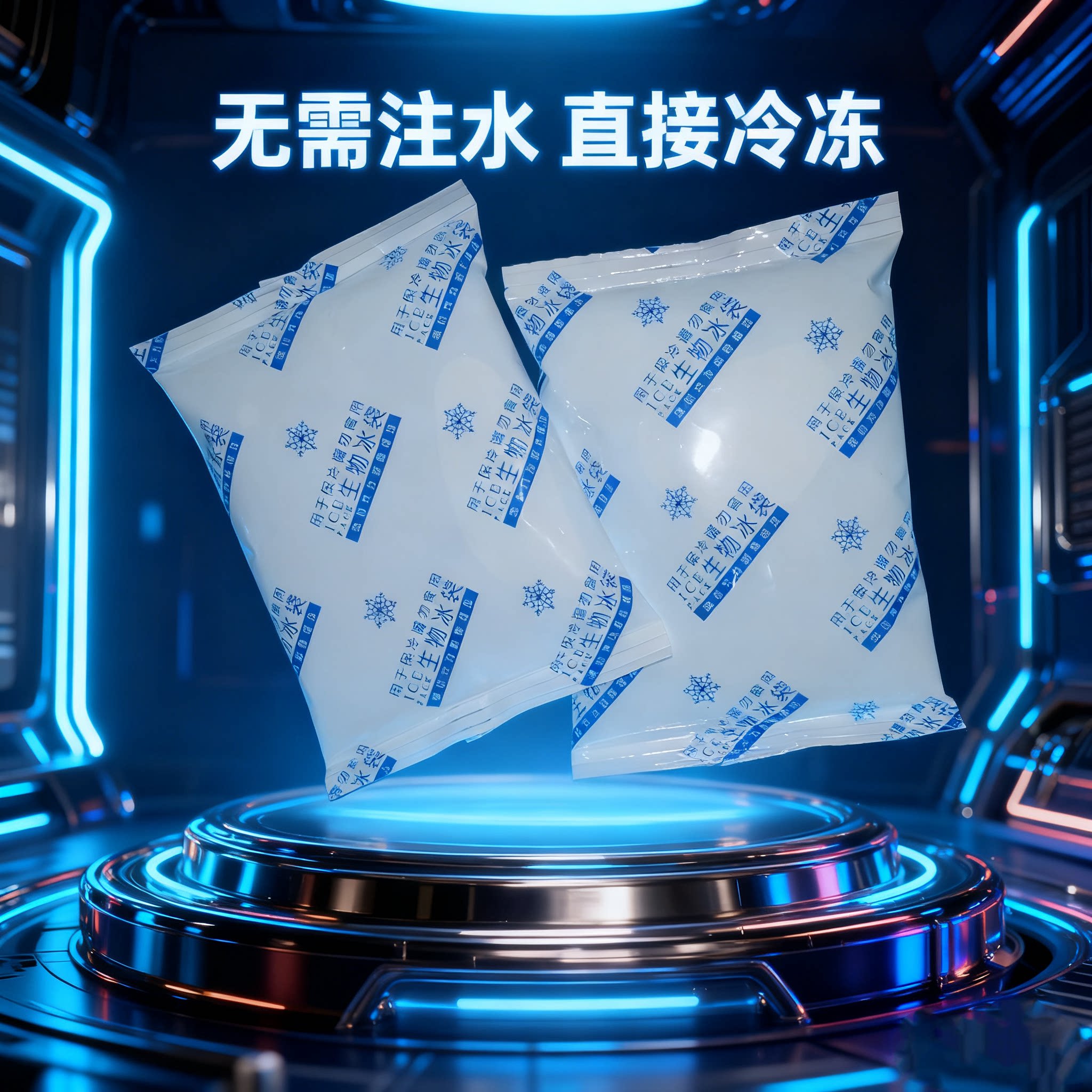 加厚双层20丝生物冰袋无需注水反复使用快递运输专用冷冻食品保鲜