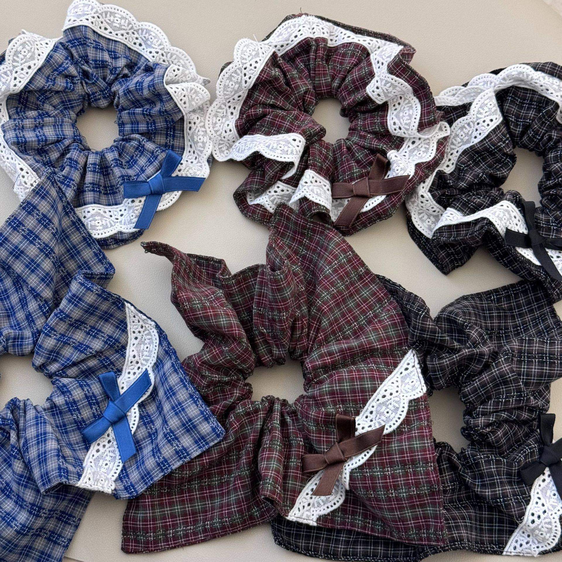 英伦学院风格纹蕾丝花边发圈头绳女高颜值头花个性扎马尾发绳肠圈,饰品/流行首饰/时尚饰品新,发饰,淘宝优惠券,粉丝福利购,淘宝优惠卷