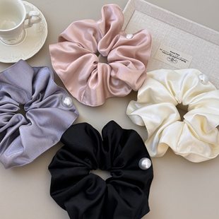 赫本简约珍珠发圈~ 秋冬高级感肠圈女高弹扎头发双层发饰头绳韩国