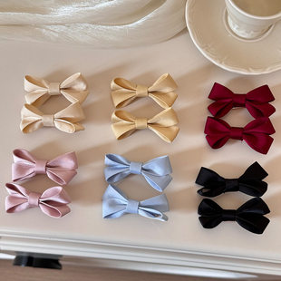 秋冬侧边精致发卡女高级感洋气时尚夹刘海前额小夹子风蝴蝶结头饰