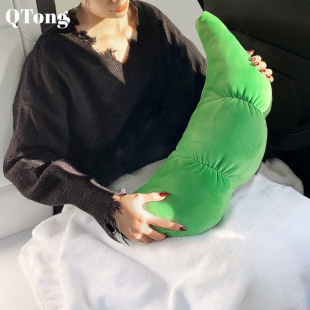 适用于特斯拉Model3 Y多功能抱枕被子车后排车载网红毛豆腰靠毯子