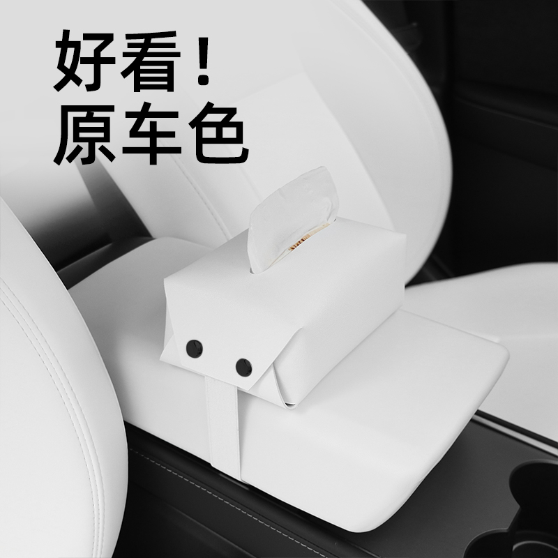 齐彤特斯拉皮革隐藏纸巾包