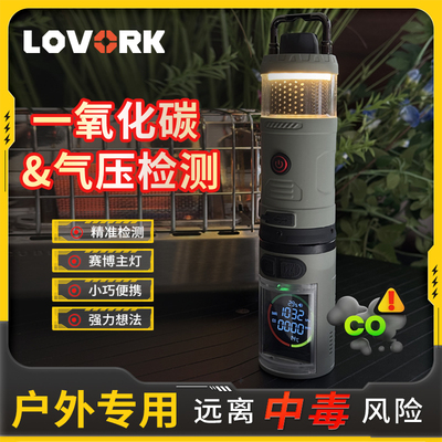 LOVORK乐沃可模组一氧化碳空气检测仪风扇主灯多功能组合套装露营