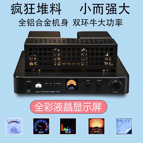 发烧胆机大功率电子管功放机迷你纯后级无损甲类光纤同轴蓝牙