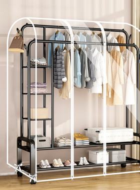 落地衣架防尘罩晾衣服家用透明带挂式大衣罩子套卧室遮衣物防尘袋
