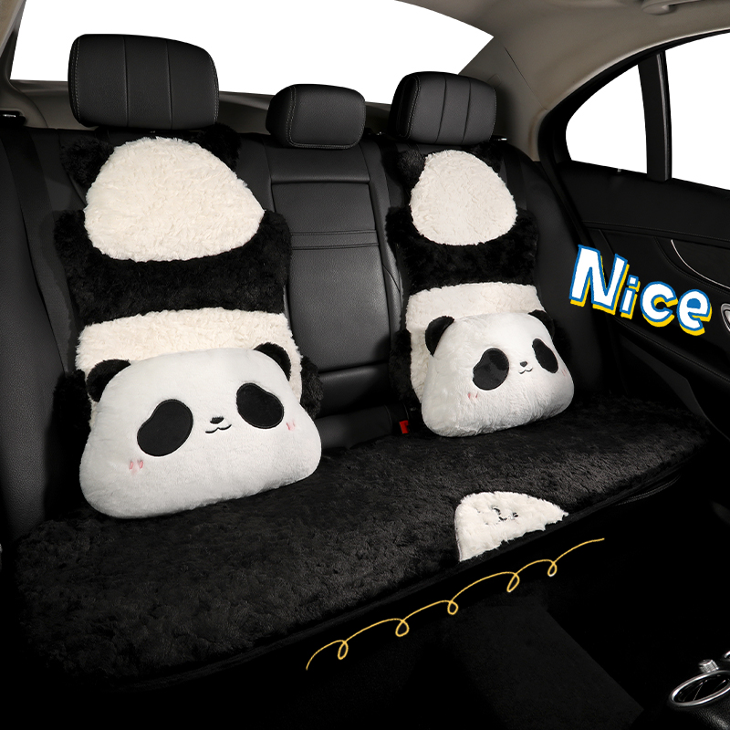 汽车坐垫冬季新款毛绒座椅套后排单片加厚保暖车垫可爱车座套座垫