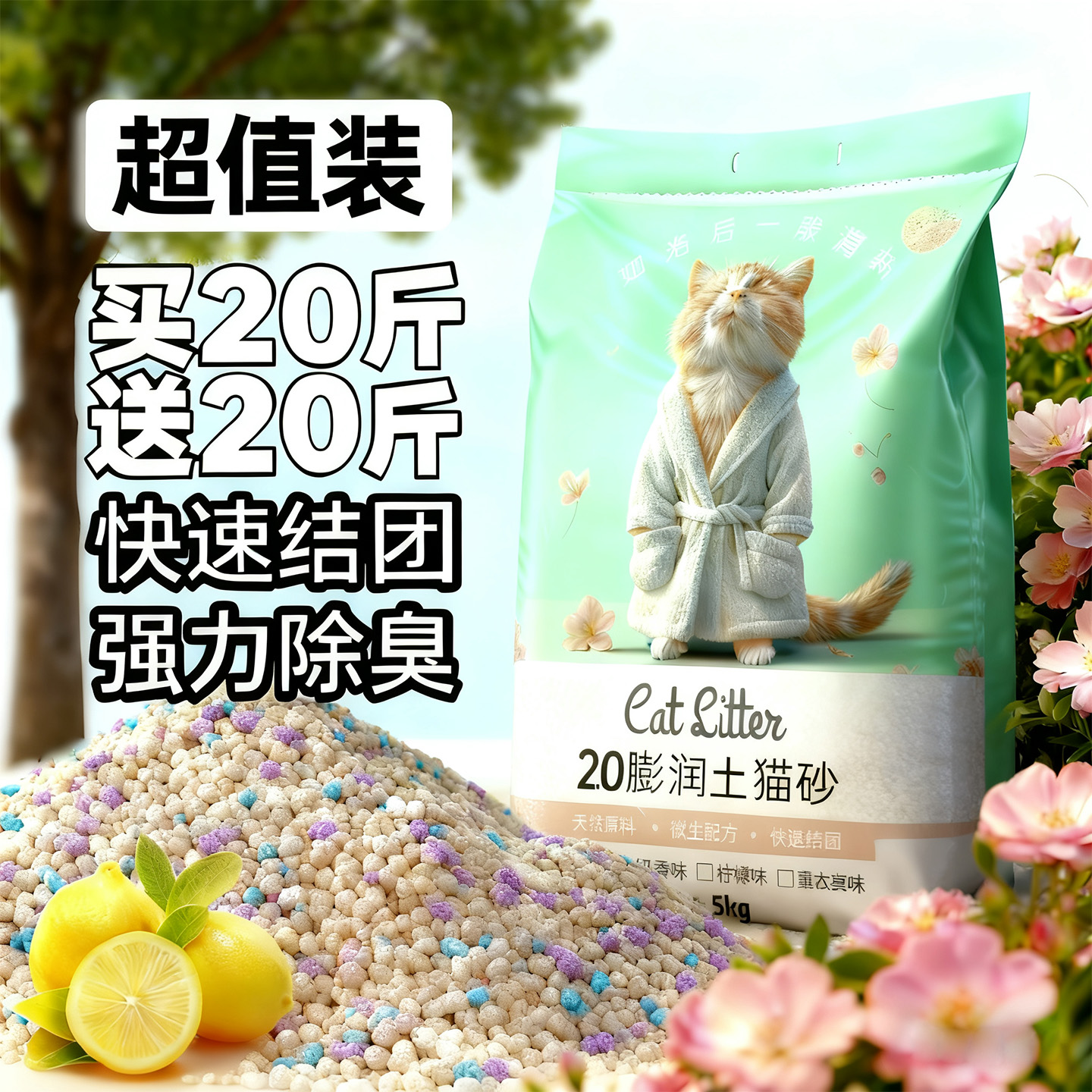 【限时优惠立减2元】膨润土猫砂